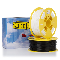 123-3D Filament zwart & wit 1,75 mm PLA bundel 2,2 kg  DFE00031