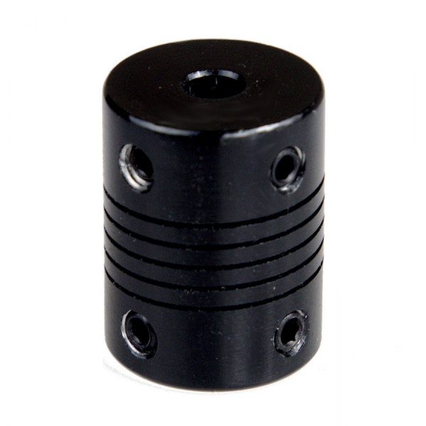 123-3D Flexibele motor koppeling 5 mm - 8 mm (zwart)  DMO00057 - 1