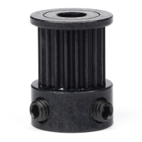 123-3D GT2 Pulley hoge resolutie | 9 mm riem | 20 tanden | 5 mm as | zwart  DME00090