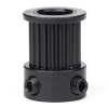 GT2 Pulley hoge resolutie | 9 mm riem | 20 tanden | 8 mm as | zwart