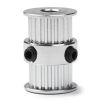 GT2 Pulley hoge resolutie | dubbel | hoge resolutie | 6 mm riem | 20 tanden | 5 mm as DME00057 - 1