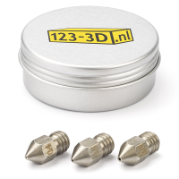 123-3D Gehard stalen MK8 nozzle set 1,75 (0,4 | 0,6 | 0,8 mm)  DAR00774