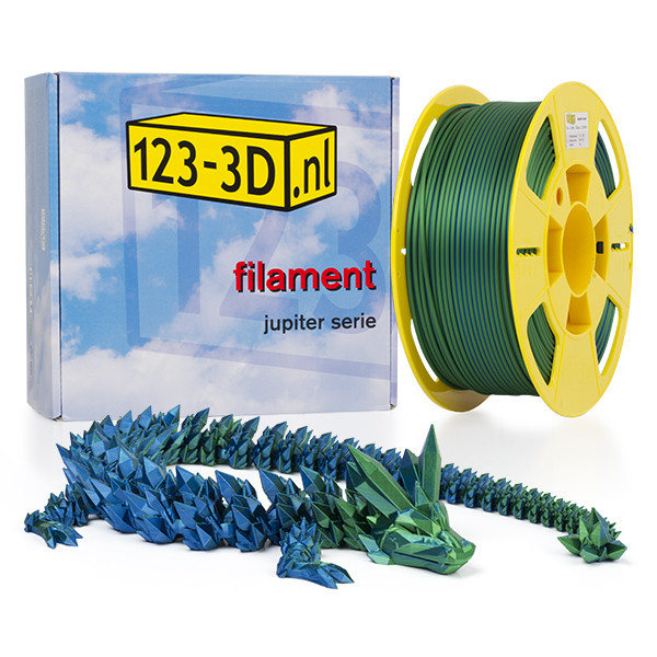 123-3D Kameleon filament Groen - Blauw 2,85 mm PLA 1 kg (Jupiter serie)  DFP11072 - 1