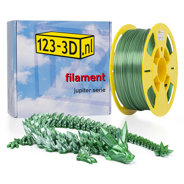123-3D Kameleon filament Groen - Wit 1,75 mm PLA 1 kg (Jupiter serie)  DFP11071 - 1