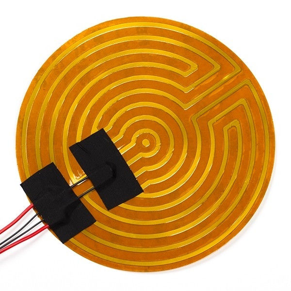 123-3D Kapton verwarmingsmat rond | 22 cm | 12 Volt  DHB00027 - 1