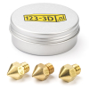 123-3D Messing MK8 nozzle set 1,75 (0,4 | 0,6 | 0,8 mm)