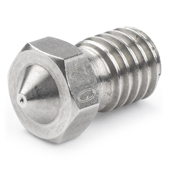 123-3D Nozzle 0,20 mm | M6 compatible | 1,75 mm filament | RVS (123-3D huismerk)  DMK00020 - 1