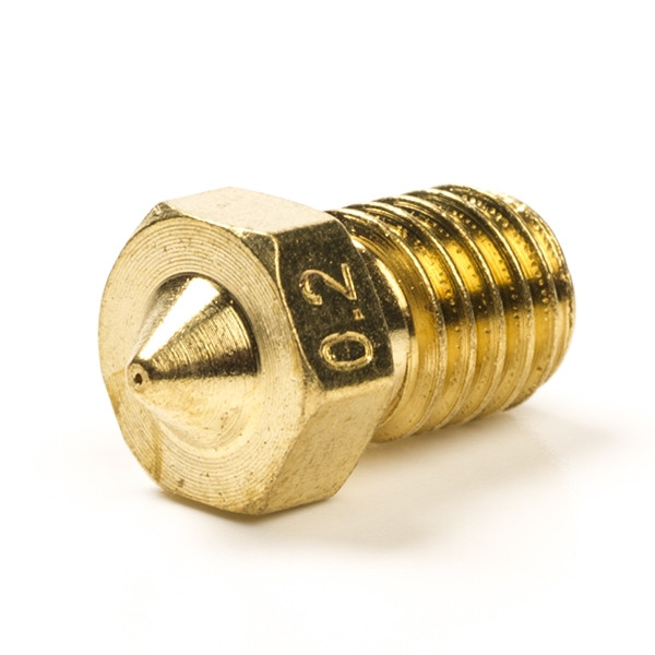 123-3D Nozzle 0,20 mm | M6 compatible | 1,75 mm filament | messing (123-3D huismerk)  DMK00013 - 1