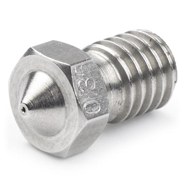 123-3D Nozzle 0,35 mm | M6 compatible | 1,75 mm filament | RVS (123-3D huismerk)  DMK00023 - 1