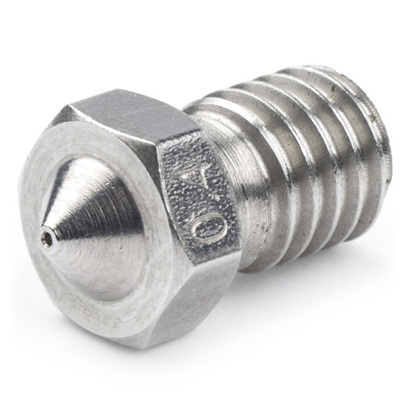 123-3D Nozzle 0,40 mm | M6 compatible | 1,75 mm filament | RVS (123-3D huismerk)  DMK00024 - 1