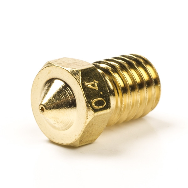 123-3D Nozzle 0,40 mm | M6 compatible | 1,75 mm filament | messing (123-3D huismerk) DED00012C DMK00015 - 1