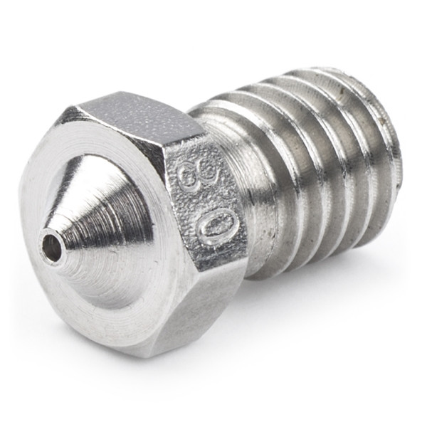 123-3D Nozzle 0,80 mm | M6 compatible | 1,75 mm filament | RVS (123-3D huismerk)  DMK00027 - 1