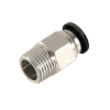 Pneufit rechte koppeling | 1/8 inch x 4 mm | met doorvoer
