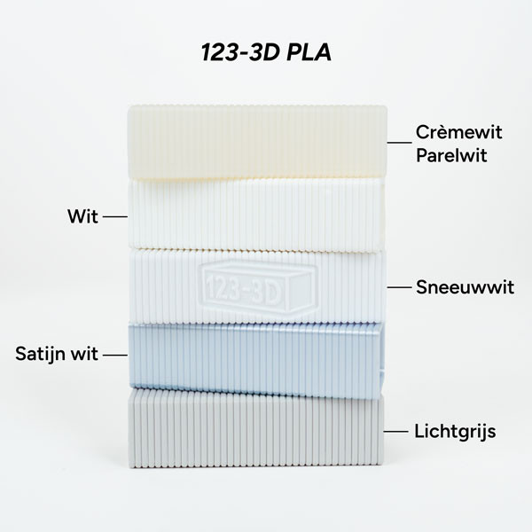 123-3D Satijn filament Wit 1,75 mm PLA 1,1 kg (Jupiter serie) DFP01138 - 4