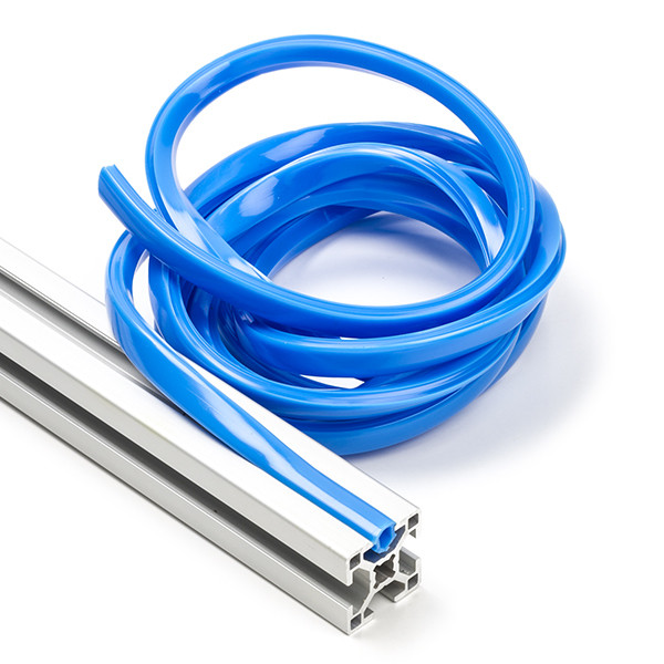 123-3D Slot cover 8 mm voor 30x30 profiel - Blauw (2,5 meter)  DFC00145 - 1