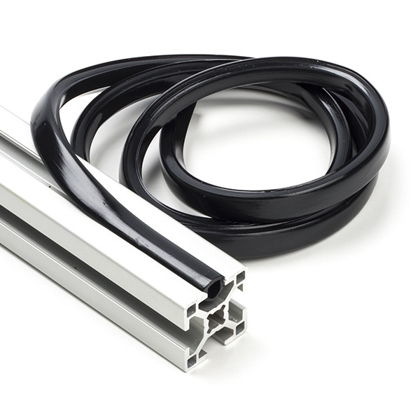 123-3D Slot cover 8 mm voor 30x30 profiel - Zwart (1 meter)  DFC00105 - 1