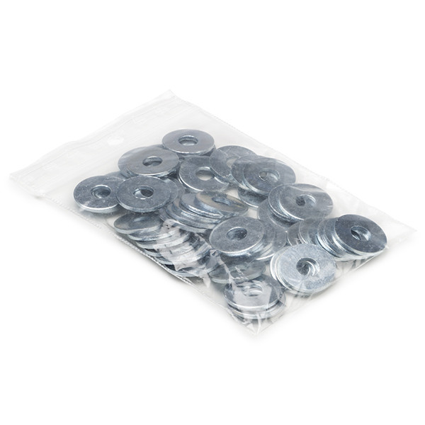 123-3D Vlakke carrosserie-sluitring verzinkt M6 x 18 x 1,6 mm (50stuks)  DBM00041 - 2