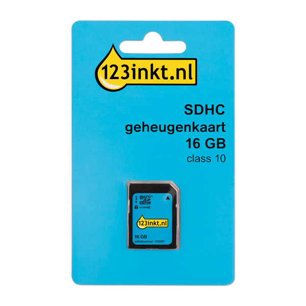 123inkt SDHC geheugenkaart class 10 - 16GB FM016SD45B 300697 - 1