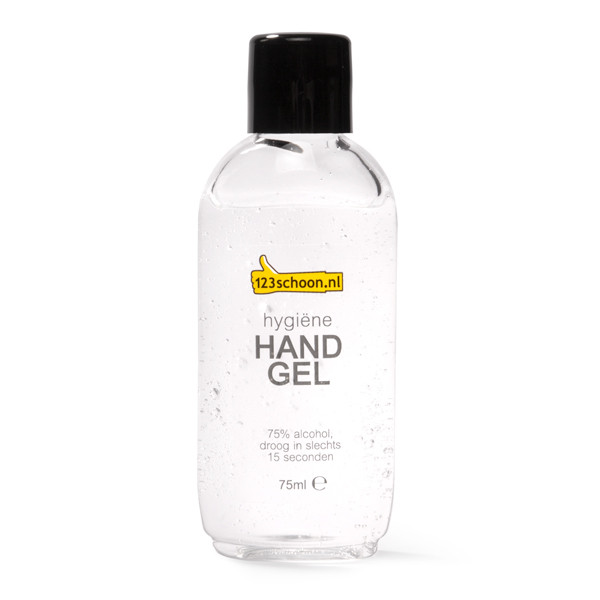 123schoon reinigende handgel 75% alcohol (75 ml)  SDR00351 - 