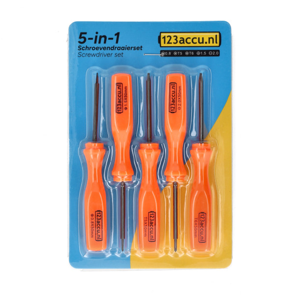 5-in-1 schroevendraaierset (123accu huismerk) ADR00288 - 1