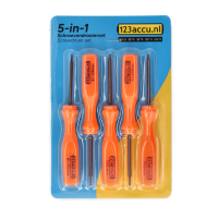 5-in-1 schroevendraaierset (123accu huismerk) ADR00288