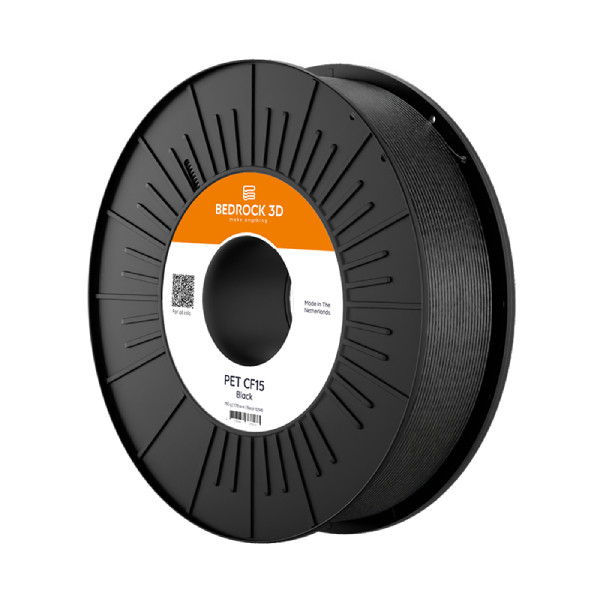 Bedrock 3D PET CF15 filament Zwart 2,85 mm 0,75 kg DFB00228 - 1