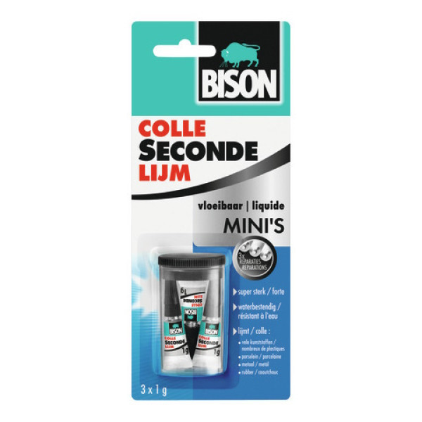 Bison secondelijm tube (3 x 1 gram) 6309066 223510 - 1