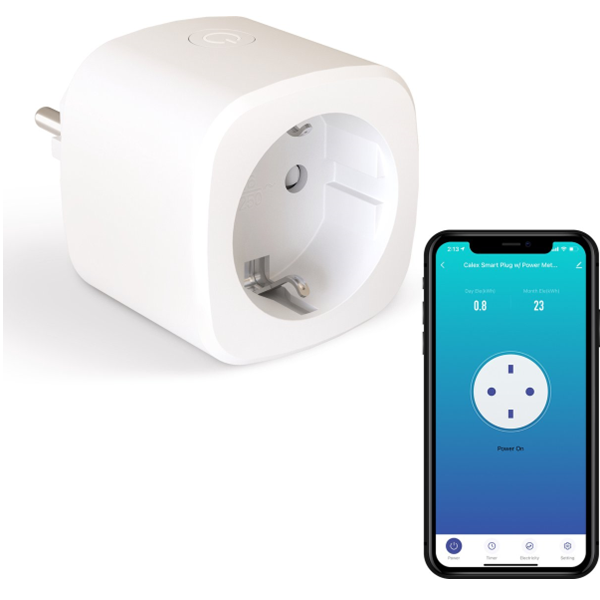 Calex Smart plug | inclusief energiemeter | Max. 3680W | WiFi | IP20 | Wit (NL) LCA00920 - 1