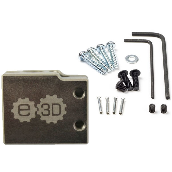 E3D Volcano koperen heaterblock met bevestiging (cartridge sensor versie) VOLCANO-BLOCK-CARTRIDGE-COPPER DED00216 - 1