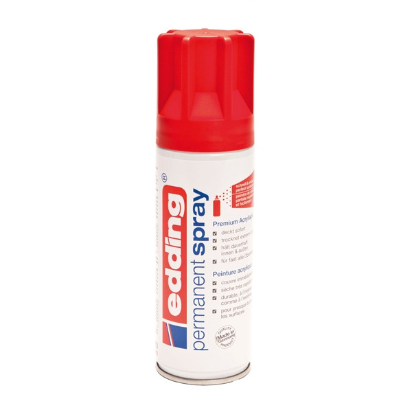 Edding 5200 permanente acrylverf spray mat verkeersrood (200 ml) 4-5200902 239046 - 1