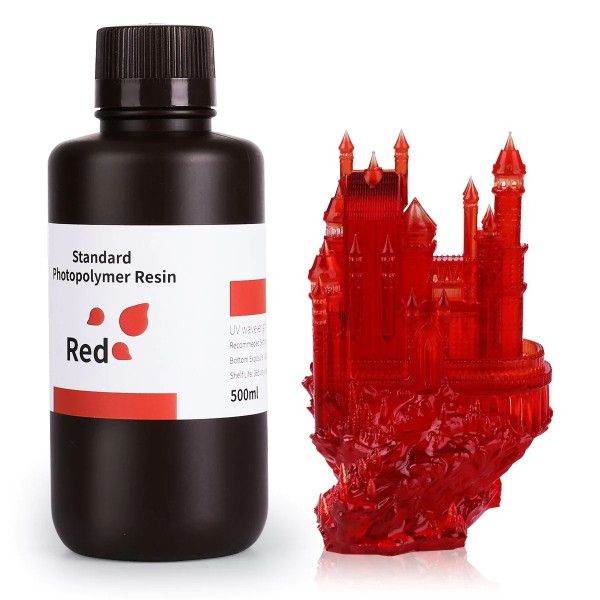 Elegoo Standaard resin Helder rood 0,5 kg 14.0007.50B DLQ05044 - 1
