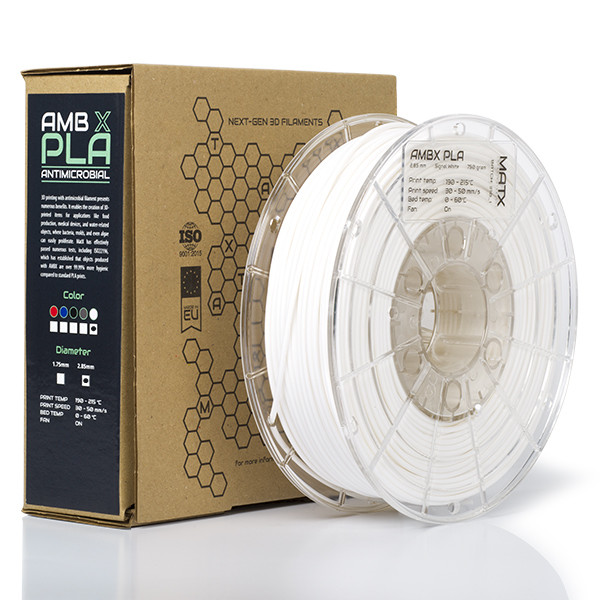 MatX AMBX-PLA Antimicrobieel filament Signal White 2,85 mm 0,75 kg  DFP15002 - 1