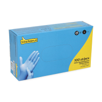 Nitril Handschoen Blauw Poedervrij L | 3,5 g | 100 stuks | 123schoon huismerk SDR07308