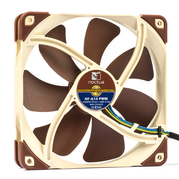 Noctua NF-A14 | 12V | 140x140x25 mm | 4-pin | axiaal | PWM ventilator 19177 DMO00075 - 1