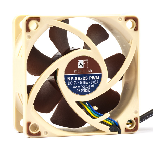 Noctua NF-A6x25 | 12V | 60x60x25 mm | 4-pin | axiaal | PWM ventilator 19249 DMO00066 - 1