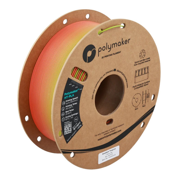 Polymaker - HT-PLA Filament - Gradient Tropical - 1,75 mm - 1 kg DFP16147 - 1