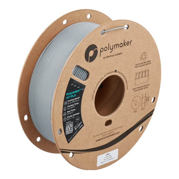 Polymaker - HT-PLA Filament - Grijs - 1,75 mm - 1 kg DFP16138 - 1