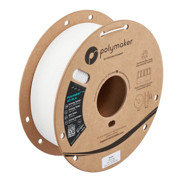 Polymaker - HT-PLA Filament - White - 1,75 mm - 1 kg DFP16137 - 1