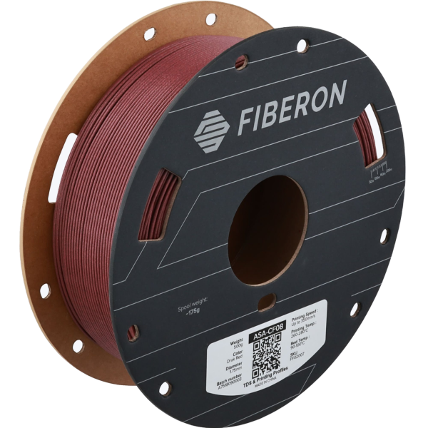 Polymaker Fiberon ASA-CF08 Filament 1,75 mm Dark Red 0,5 kg DFP14579 - 1