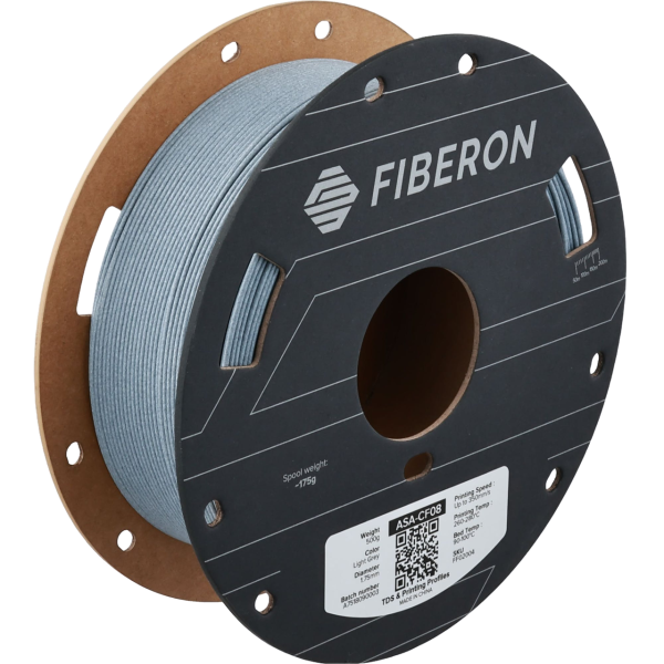 Polymaker Fiberon ASA-CF08 Filament 1,75 mm Light Grey 0,5 kg DFP14577 - 1