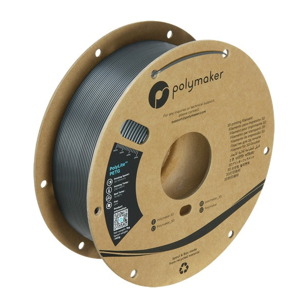 Polymaker PETG filament 1,75 mm Dark Grey 1 kg DFP16356 - 1