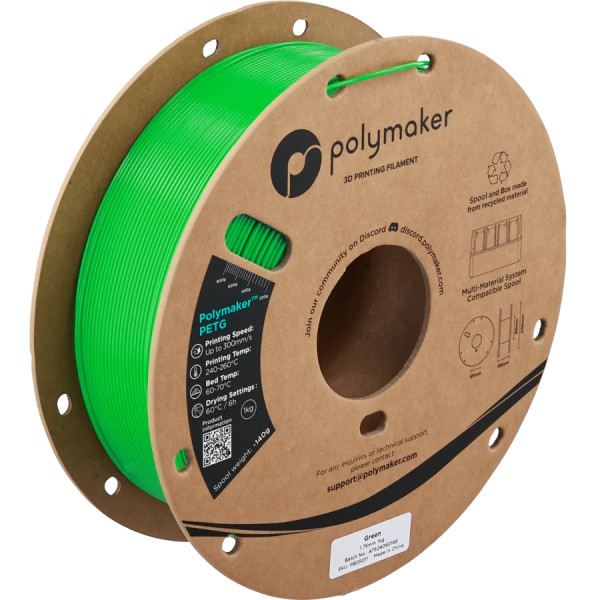Polymaker PETG filament 1,75 mm Green 1 kg DFP16303 - 1