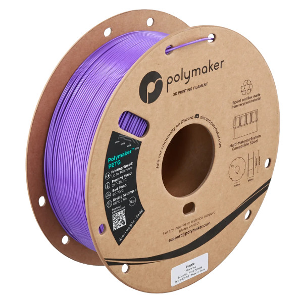 Polymaker PETG filament 1,75 mm Purple 1,75 mm 1 kg DFP16296 - 1