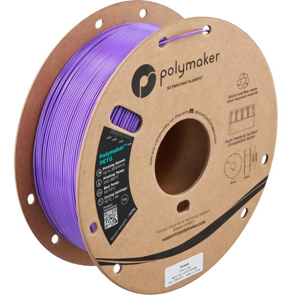 Polymaker PETG filament 1,75 mm Purple 1 kg DFP16296 - 1