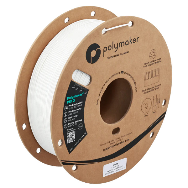 Polymaker PETG filament 1,75 mm White 1,75 mm 1 kg DFP16298 - 1