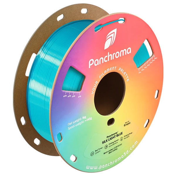 Polymaker Panchroma™ PLA Silk filament Light Blue 1,75 mm 1 kg DFP14448 Polymaker Panchroma™ PLA Silk filament Light Blue 1,75 mm 1 kg DFP14448 - 1