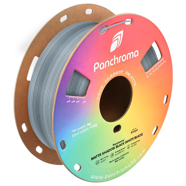 Polymaker Panchroma PLA Dual Matte filament Shadow Black (White-Black) 1,75 mm 1 kg DFP14522 - 1