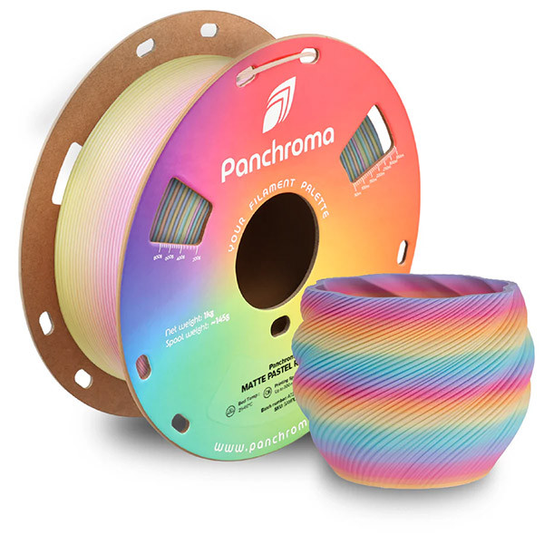 Polymaker Panchroma PLA Gradient Matte filament 1,75 mm Pastel Rainbow 1 kg DFP14528 - 1