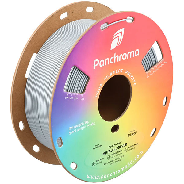 Polymaker Panchroma PLA Metallic filament Silver 1,75 mm 1 kg DFP14412 - 1