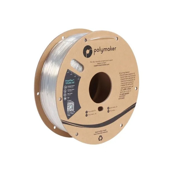 Polymaker PolyFlex TPU-95A High Speed filament 1,75 mm Clear 1 kg PD03003 DFP14372 - 1